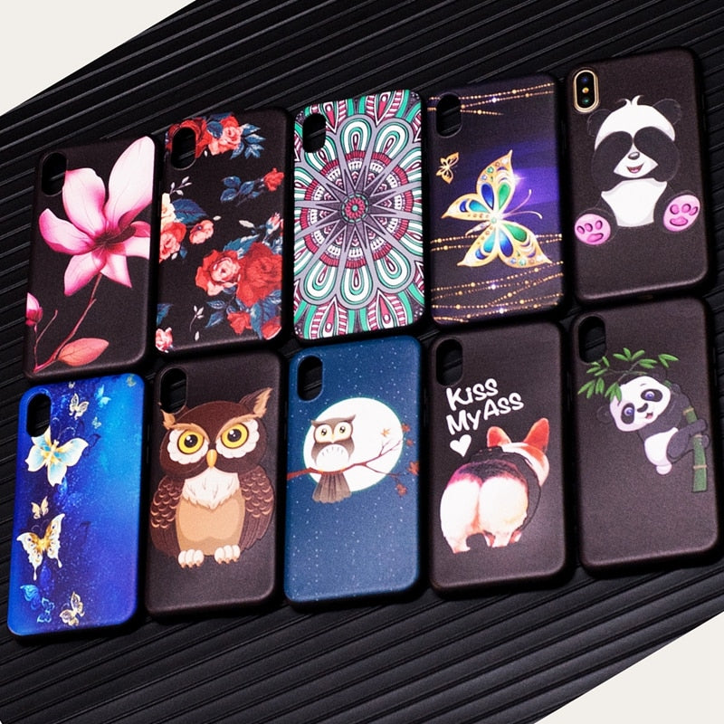 For Apple iPhone X Case For iPhone X Cover Cute Bamboo Panda Flower Phone Case For iPhone X Case Silicone iPhoneX Case Cover 5.8