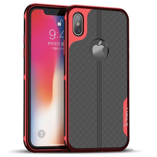 iPhone X Case Original iPaky Brand Armor Electroplated Bumper TPU Hybrid Transparent Shockproof
