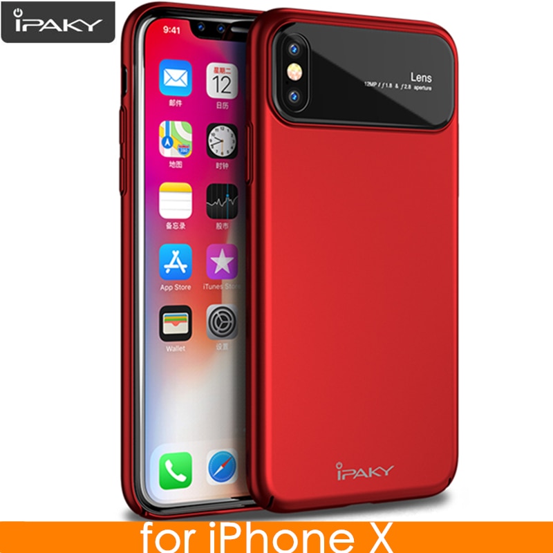 iPhone X Case IPAKY Brand Luxury Tempered Glass PC Hybrid Case Fundas