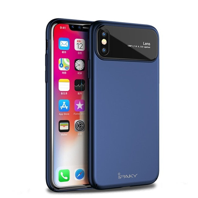 iPhone X Case IPAKY Brand Luxury Tempered Glass PC Hybrid Case Fundas