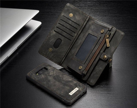 Retro Leather Wallet Case For Samsung Galaxy S10 Plus S9 S9 Note 8 9 Magnetic Back Cover
