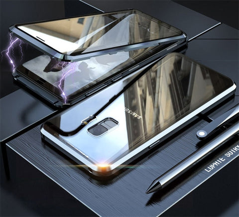 Full Body Protective Case For Samsung Galaxy S10 Plus S9 Note 9 Magnetic 360 Bumper Cover For Samsung S10 Case &Tempered Glass