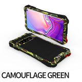 R-JUST Shockproof Waterproof Case for Samsung Galaxy S10/S10 Plus/S10e Carbon Fiber Metal