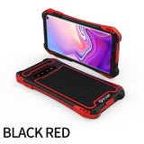R-JUST Shockproof Waterproof Case for Samsung Galaxy S10/S10 Plus/S10e Carbon Fiber Metal