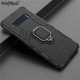 Holder Magnetic Case For Samsung Galaxy S10 Cover Durable Metal Ring Stand