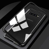Adsorption Magnet Cases for Samsung S10 Case Magnetic Metal Clear Tempered Glass