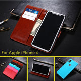 iPhone X Case Luxury Wallet PU Leather Stand Cover