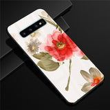 For Samsung S10 Case Glass Tempered Hard Back Cover