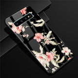 For Samsung S10 Case Glass Tempered Hard Back Cover