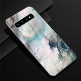 For Samsung S10 Case Glass Tempered Hard Back Cover