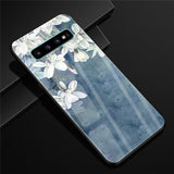 For Samsung S10 Case Glass Tempered Hard Back Cover