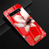 For Samsung S10 Case Glass Tempered Hard Back Cover