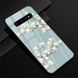 For Samsung S10 Case Glass Tempered Hard Back Cover