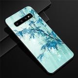 For Samsung S10 Case Glass Tempered Hard Back Cover