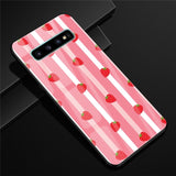 For Samsung S10 Case Glass Tempered Hard Back Cover
