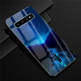 For Samsung S10 Case Glass Tempered Hard Back Cover
