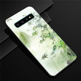 For Samsung S10 Case Glass Tempered Hard Back Cover