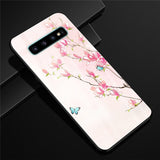 For Samsung S10 Case Glass Tempered Hard Back Cover