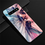 For Samsung S10 Case Glass Tempered Hard Back Cover