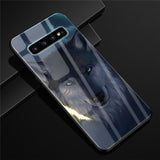 For Samsung S10 Case Glass Tempered Hard Back Cover