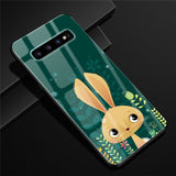 For Samsung S10 Case Glass Tempered Hard Back Cover
