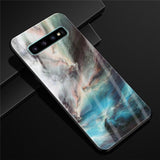 For Samsung S10 Case Glass Tempered Hard Back Cover