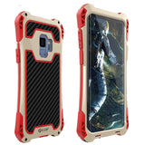 S10 case Samsung Galaxy S9 plus Case Cover Shockproof Carbon Fiber Aluminum