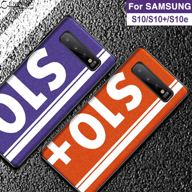 Samsung S10 Case Original Sports Street Culture Leather Soft Edge Protector