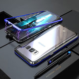 Adsorption Magnetic Frame Case For Samsung Galaxy S10 Plus S8 Glass Cover Armor