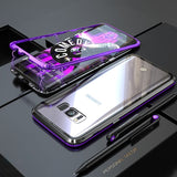 Adsorption Magnetic Frame Case For Samsung Galaxy S10 Plus S8 Glass Cover Armor
