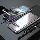 Adsorption Magnetic Frame Case For Samsung Galaxy S10 Plus S8 Glass Cover Armor