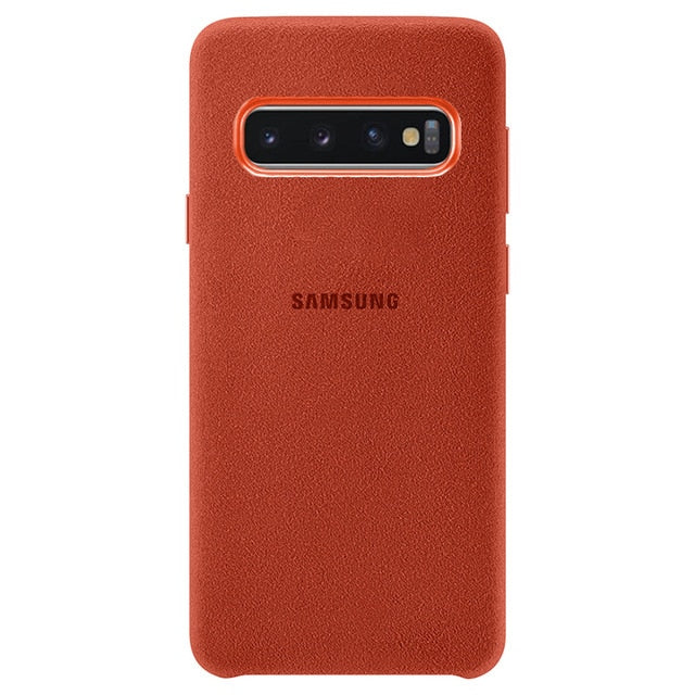 Samsung S10 Case Official Original Genuine Suede Leather Protector Back Case