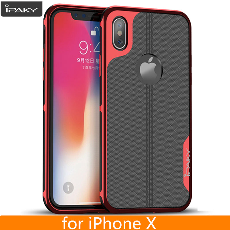 iPhone X Case Original iPaky Brand Armor Electroplated Bumper TPU Hybrid Transparent Shockproof