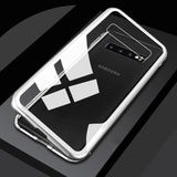 Adsorption Magnet Cases for Samsung S10 Case Magnetic Metal Clear Tempered Glass