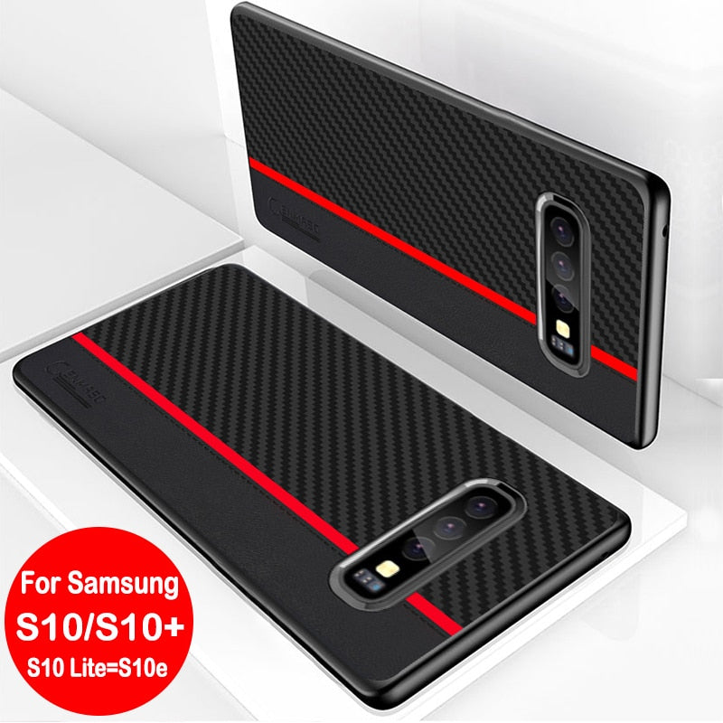 For Samsung S10 Case Original CENMASO Fiber Protection Back Cover for Samsung Galaxy S10 Plus Case for Samsung S10e Lite Case