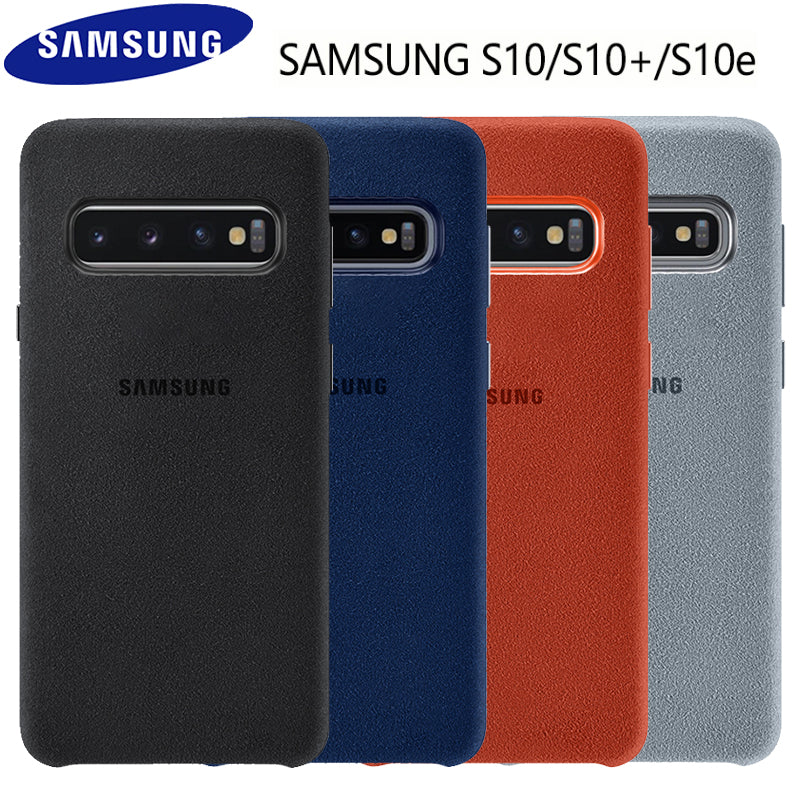 Samsung S10 Case Official Original Genuine Suede Leather Protector Back Case